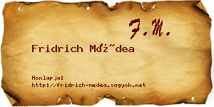 Fridrich Médea névjegykártya